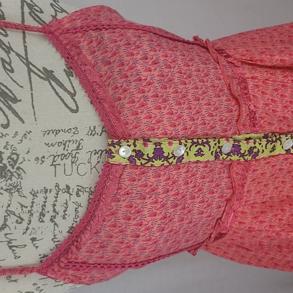 Y2K Vintage Cottagecore Romantic Cami Dress Summer Sundress in Floral Pink Multi - Picture 3 of 8